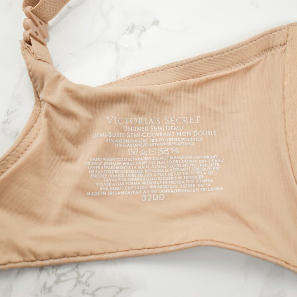 Victoria's Secret Unlined Semi Demi Bra 32DD NWT - Picture 5 of 6